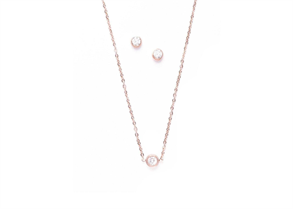 Solitaire Stud Pendant Set